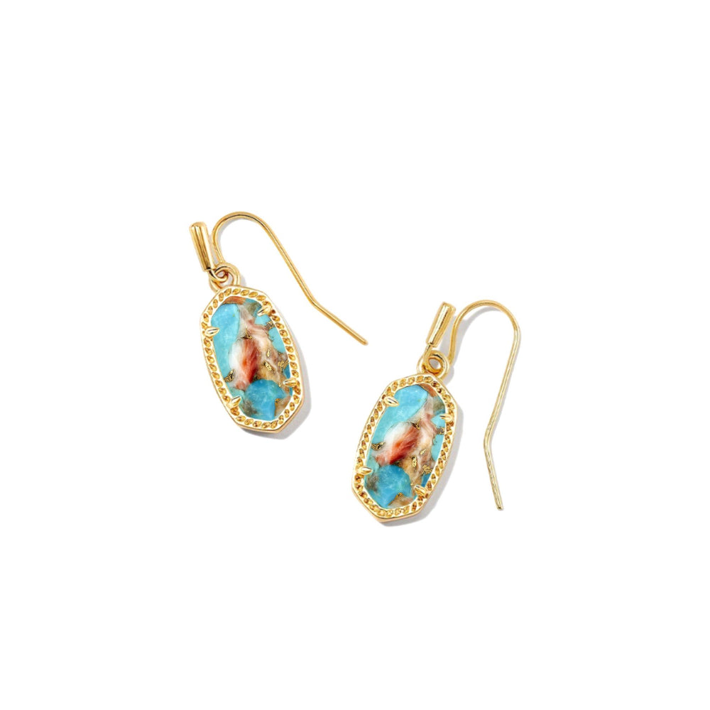 Kendra Scott Vintage Turquoise Magnesite online Laine Linear Drop Earrings in Gold