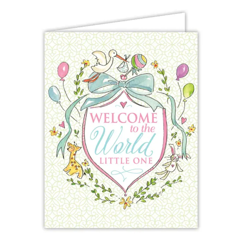 Welcome To the World Little One Icon Crest Greeting Card
