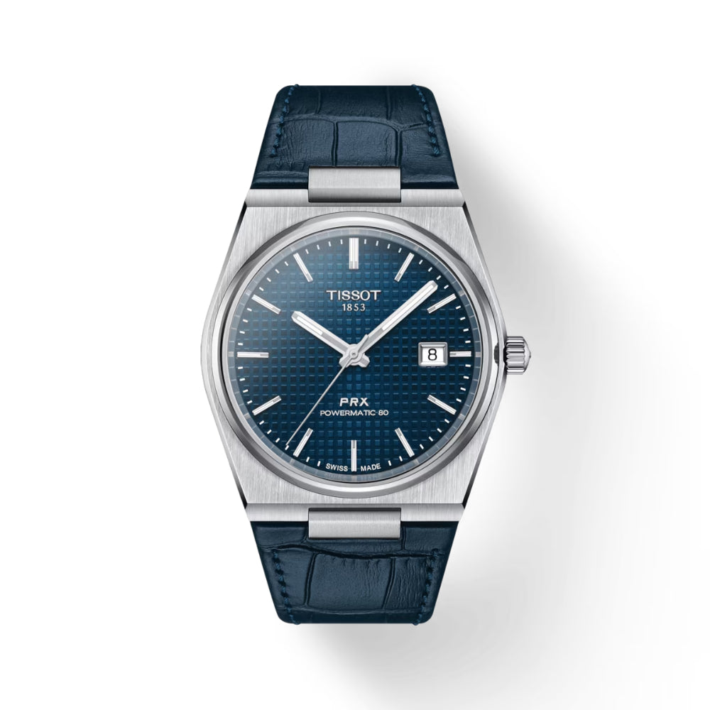 Tissot PRX 40mm Automatic Blue Dial Blue Leather Strap Smyth