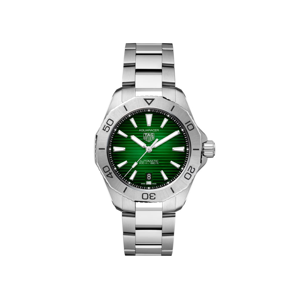 Tag Heuer Aquaracer Professional Automatic 200 Diver 40mm Steel Bracelet Green Dial