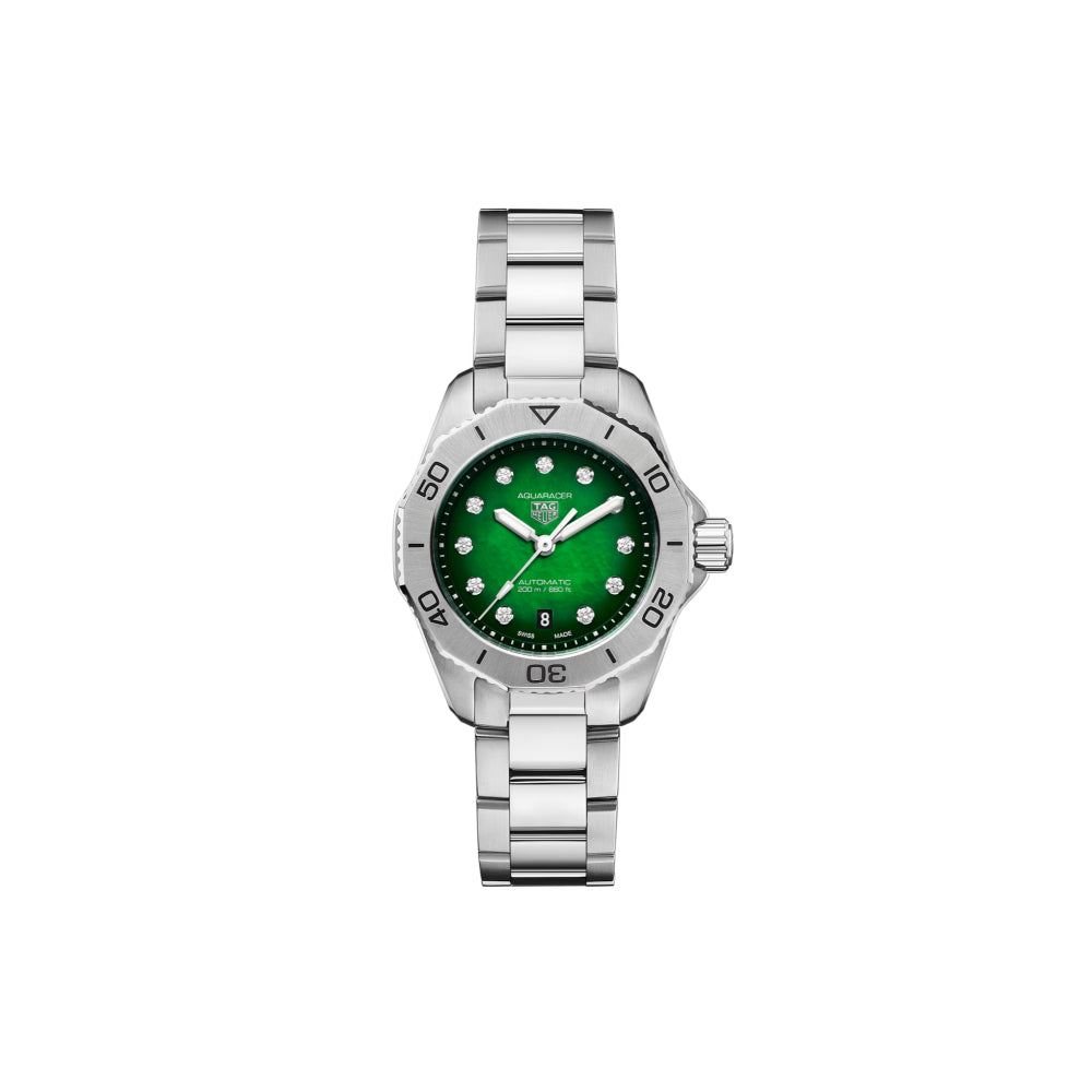 Tag Heuer Ladies Aquaracer Professional 200 Automatic Green Dial