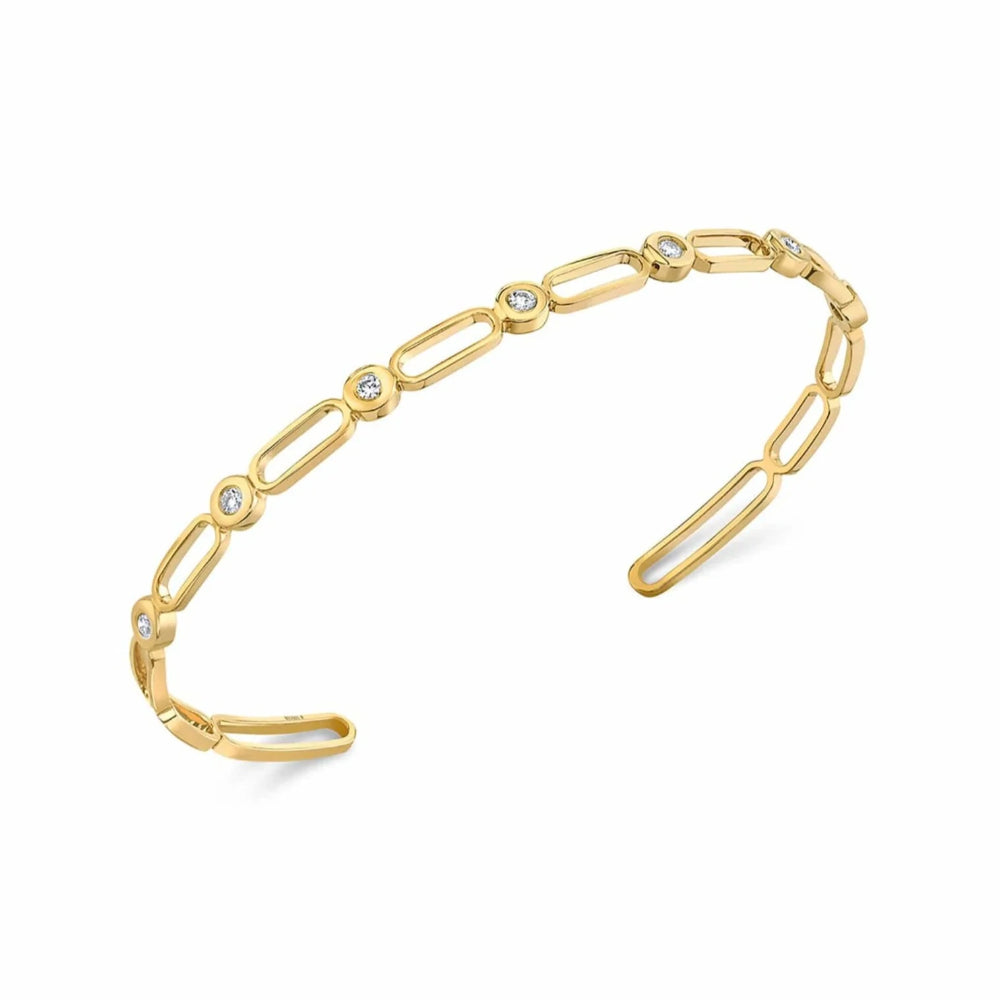 Letter M Bracelet in 14k Gold