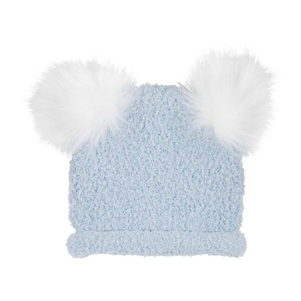 Baby Faux Fur Pom Pom Knit Bobble Hat, Grey / One Size