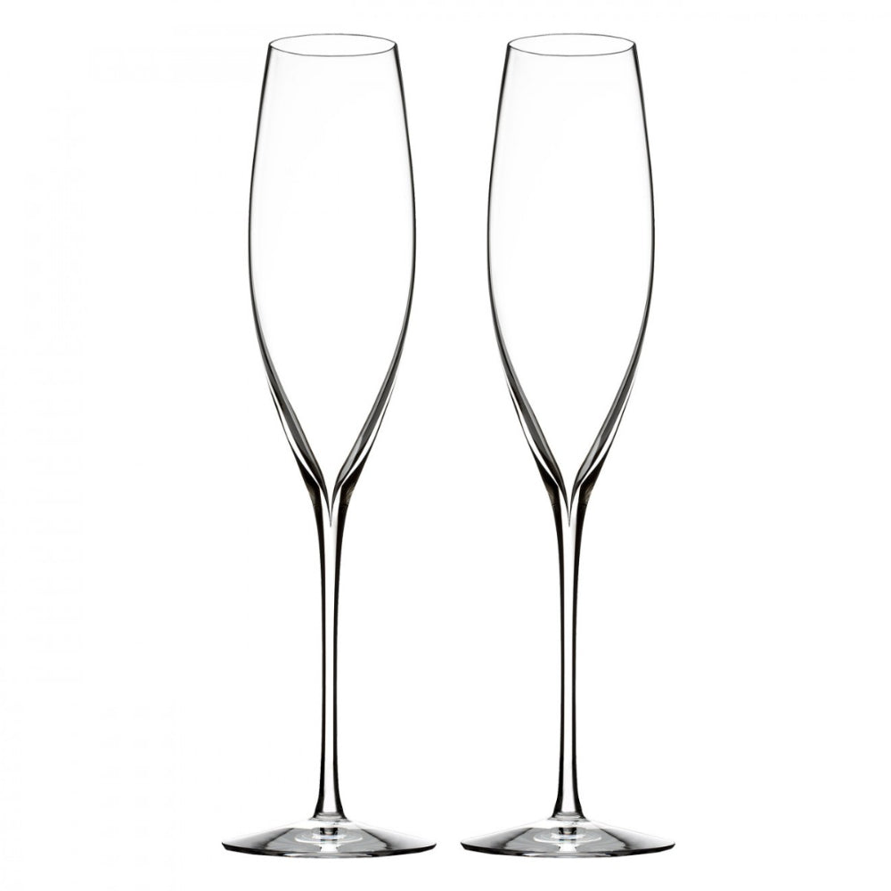 Waterford Crystal Elegance Optic Champagne Flutes, Set of 2