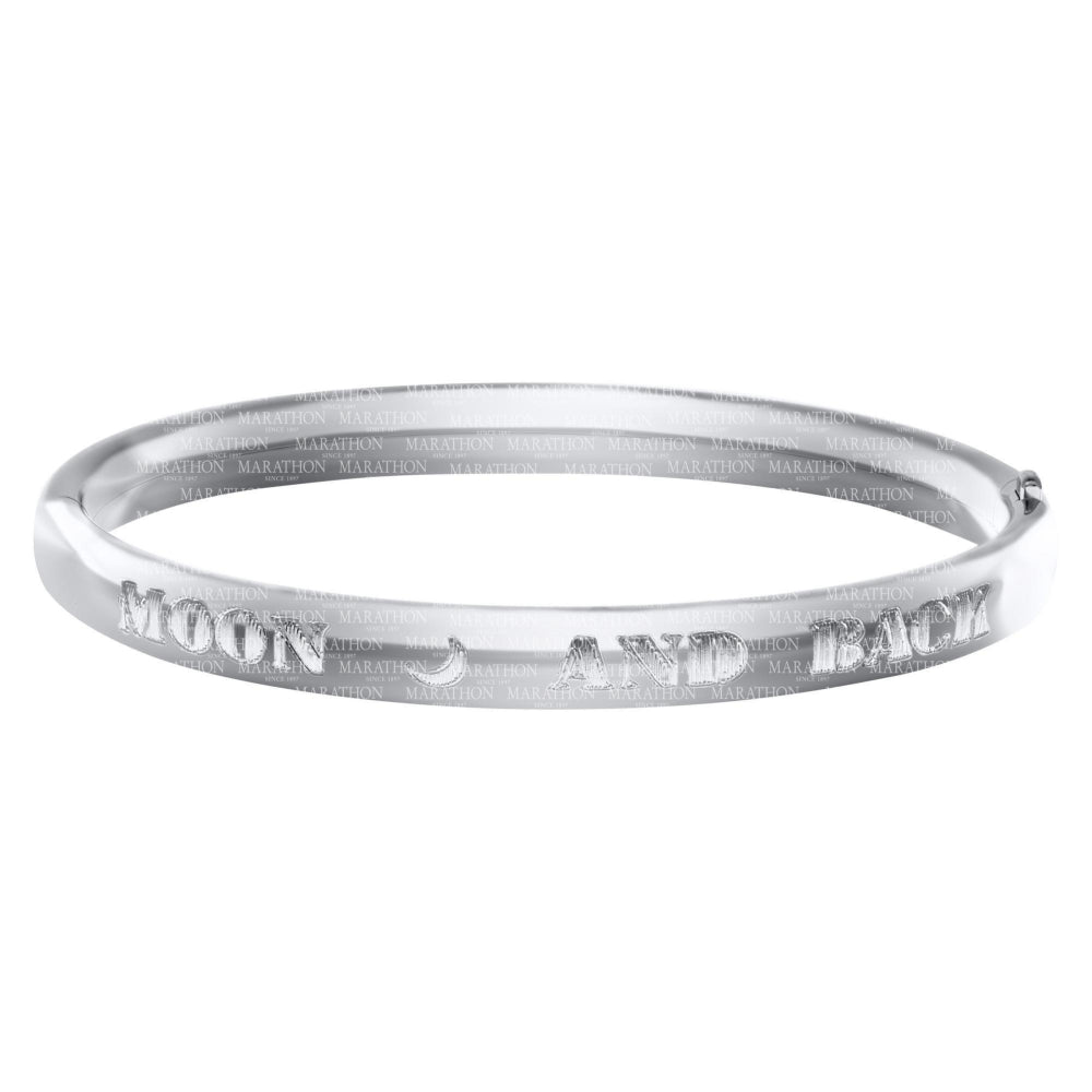 I Love You to The Moon and Back Bangle Bracelet