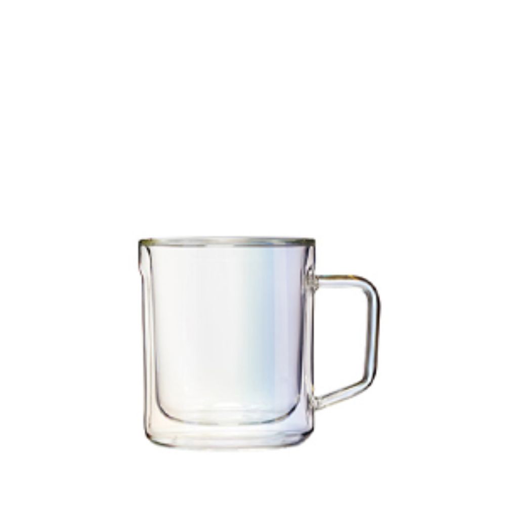 12 oz Double Walled Glass Mug