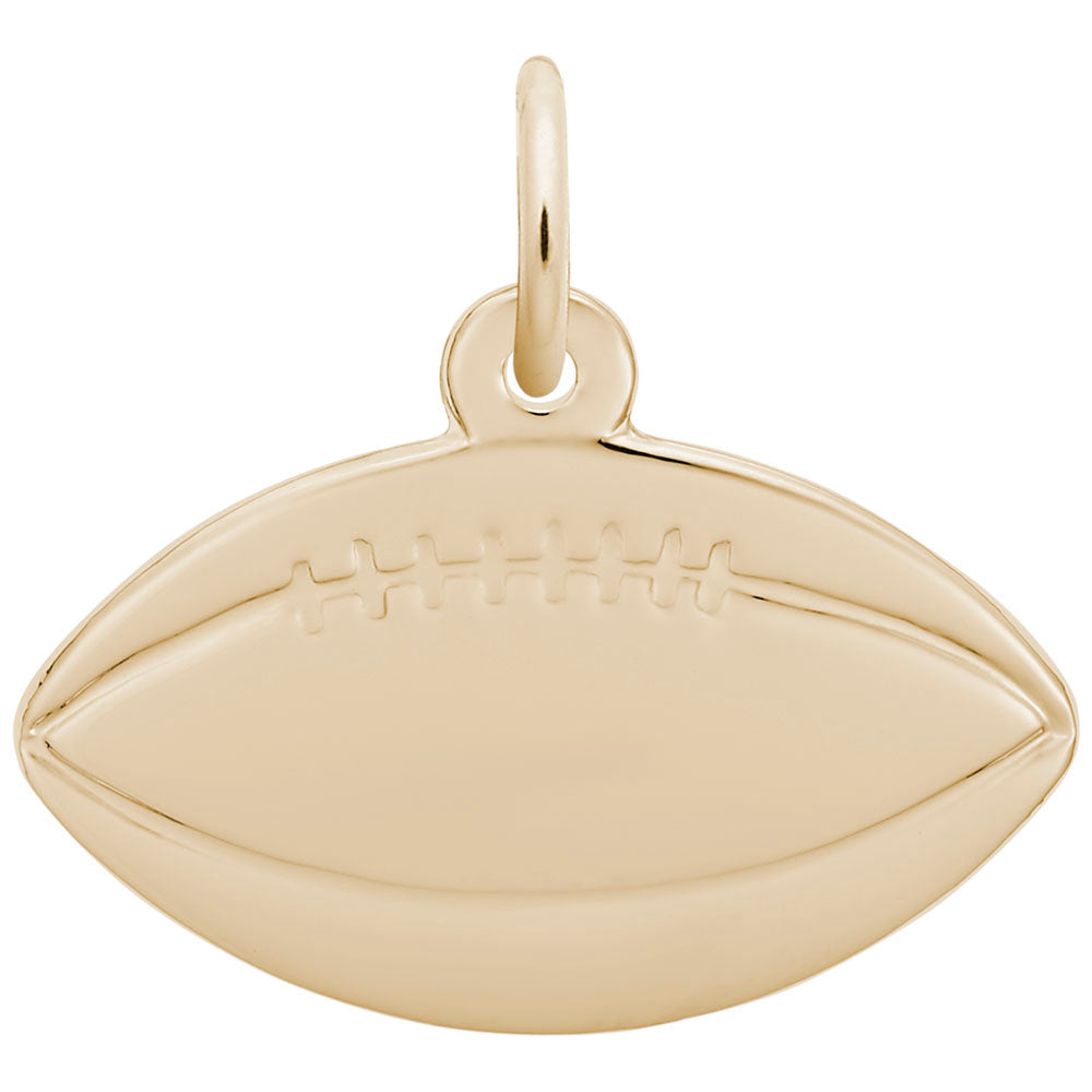 14k Yellow top Gold Football Player Charm