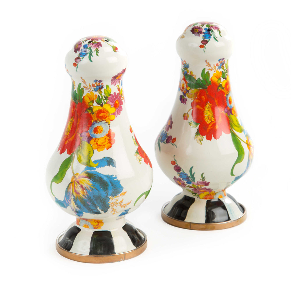 Mackenzie childs 2024 cottage rose salt and pepper shakers