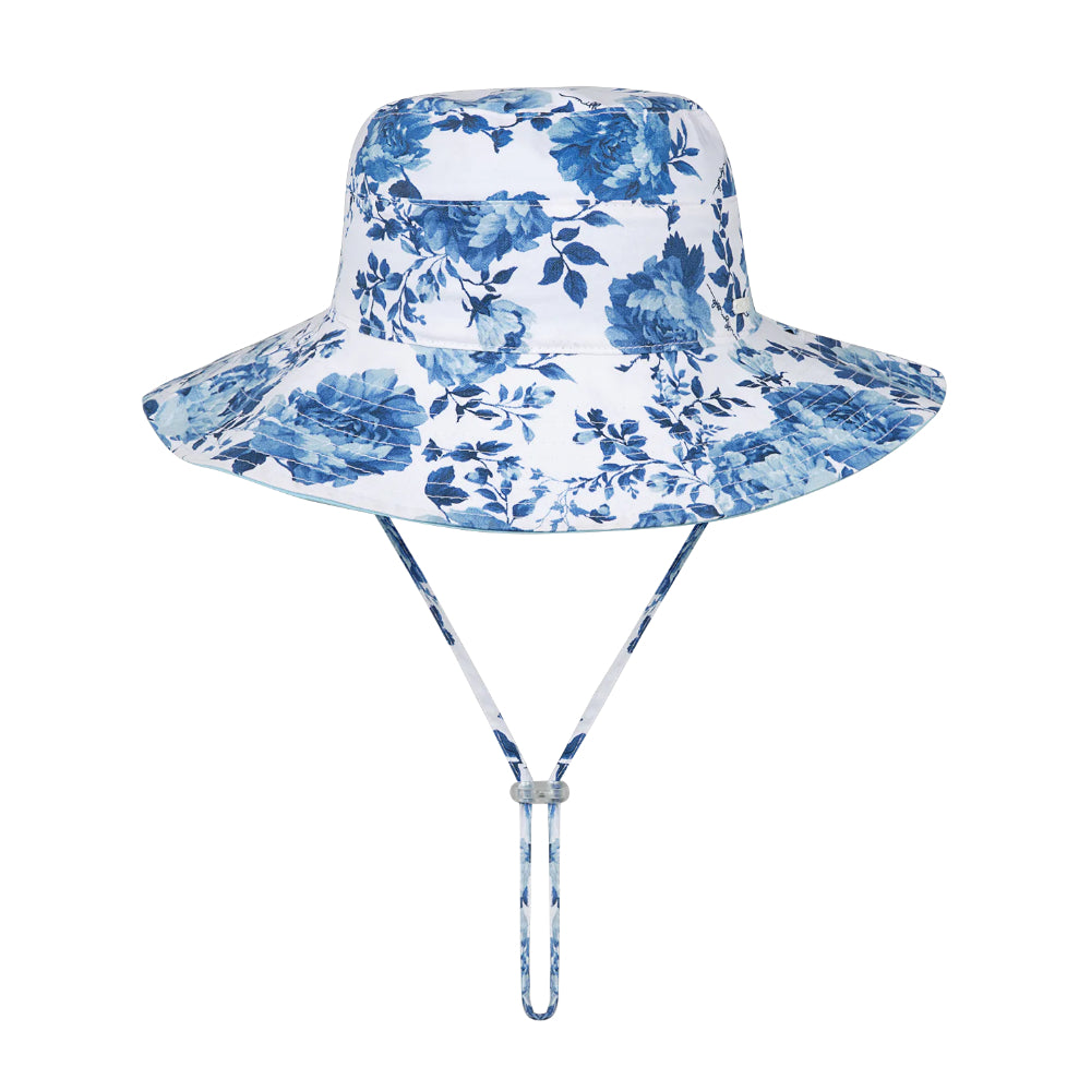 Wide Brim Hat-Strap/Blue