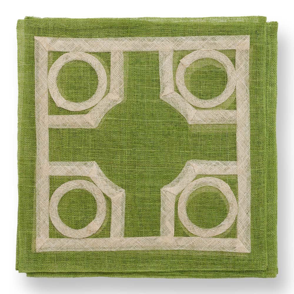 Pomegranate Square Green orders Rice Paper Placemats 13.5” Square