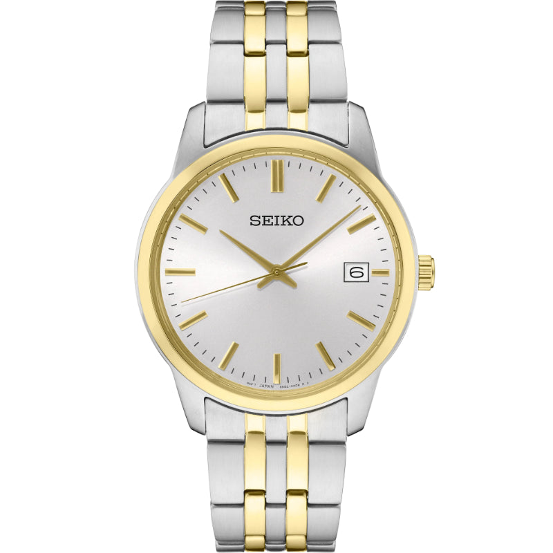 Seiko Essentials Collection White Dial Two Tone Stainless Quartz