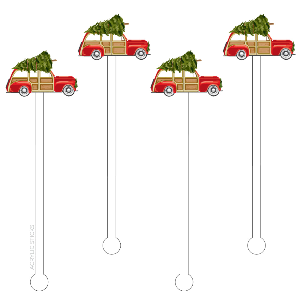 Christmas Ornament Drink Stirrer Set (Set of 4)