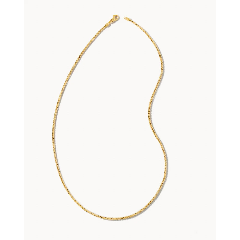 16” Thin Chain Necklace in 18k Gold Vermeil