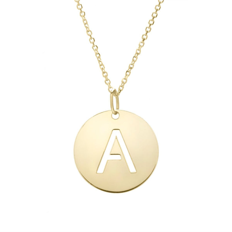 Diamond Initial Necklace 14K Yellow Gold / 16' - 18 Adjustable +$25