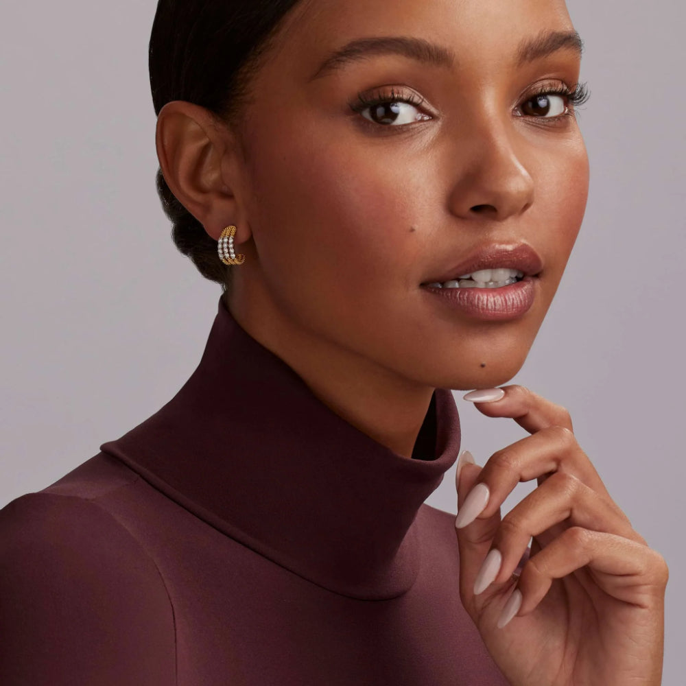 18k diamond hoop earrings new arrivals