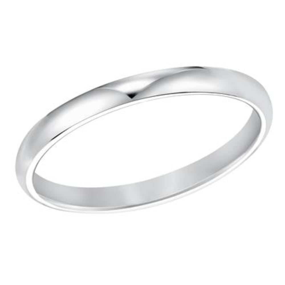 Ladies Platinum 2mm Plain Wedding Band