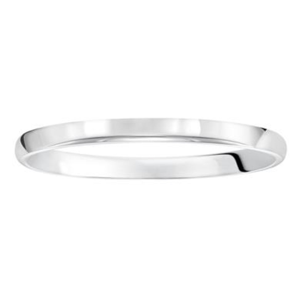 Ladies Platinum 2mm Plain Wedding Band