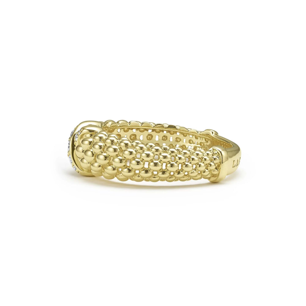 Lagos Embrace 18k Gold X Caviar Diamond Ring