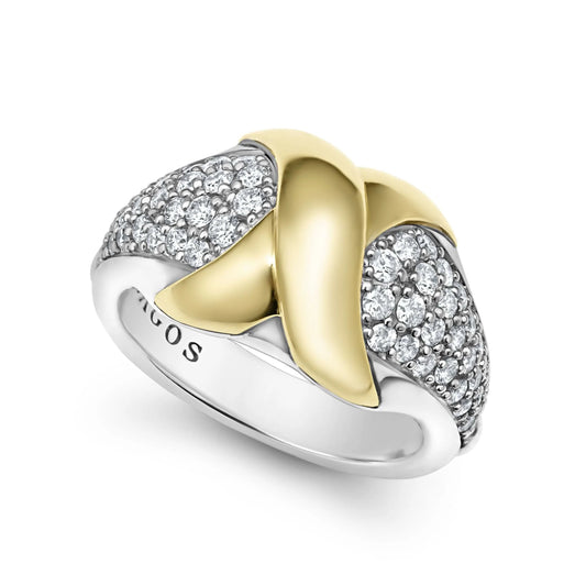 Lagos Embrace 18k Gold X Diamond Ring