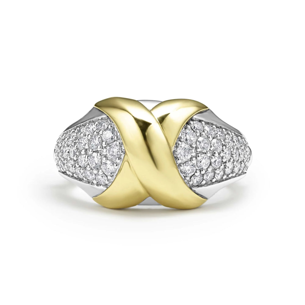 Lagos Embrace 18k Gold X Diamond Ring