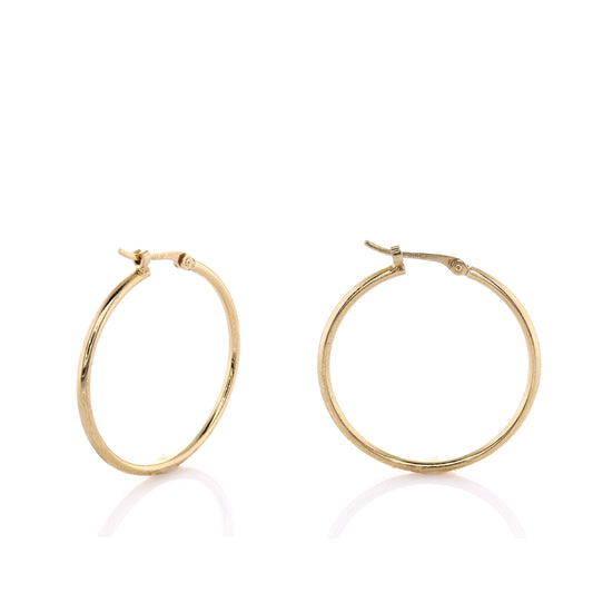 14k Yellow Gold Hoop Earrings