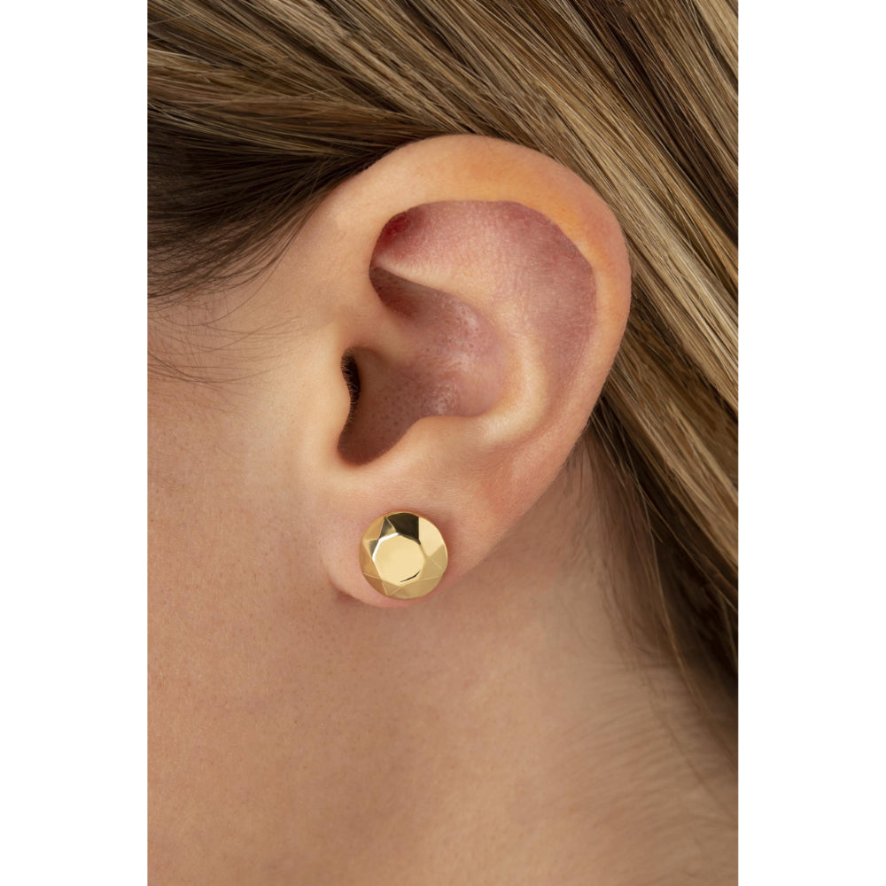 14kt deals button earrings