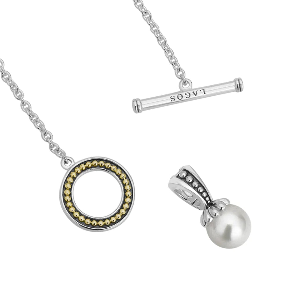 Lagos Luna Pearl Toggle Pendant Necklace