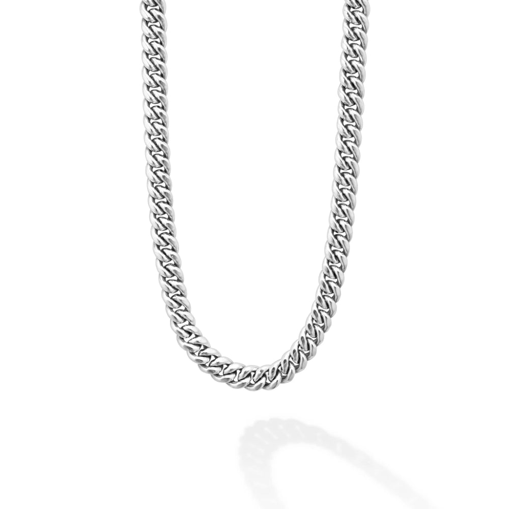 Lagos Anthem Silver Curb Chain Necklace, 8mm