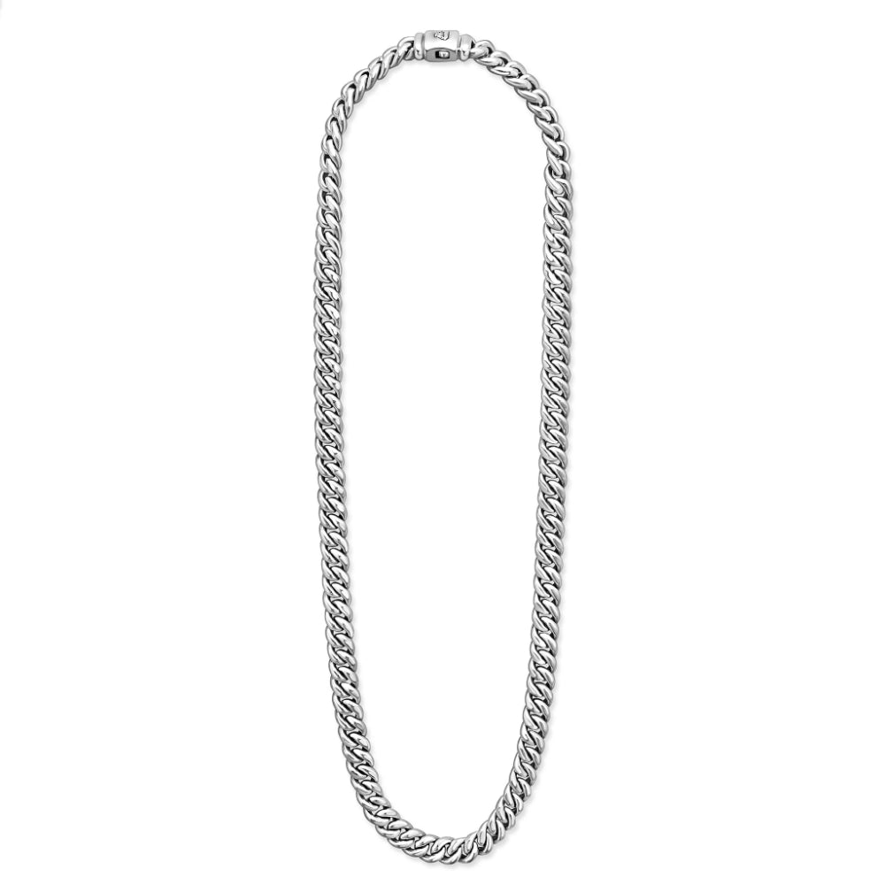 Lagos Anthem Silver Curb Chain Necklace, 8mm