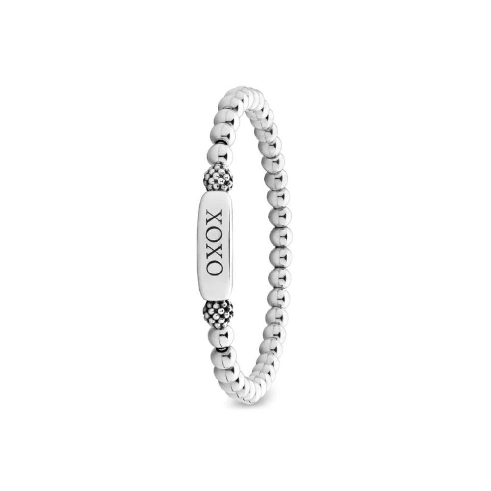 Lagos Signature Caviar XOXO Station Stretch Bead Bracelet