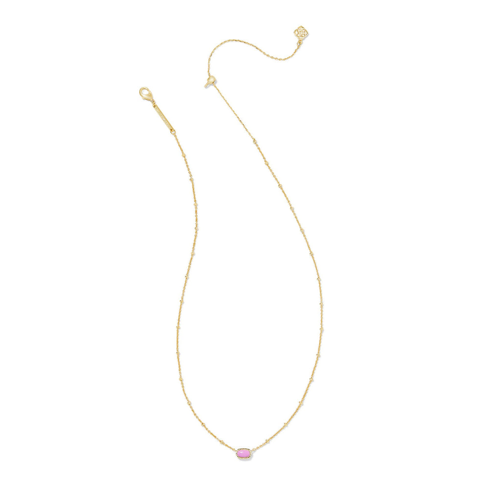 Kendra Scott Mini Elisa Pendant Necklace - Gold Fuchsia Magnesite