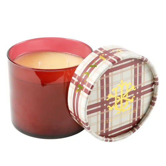 Lux Fragrances 2 Wick with Decorative Lid Candle - Apple Jack