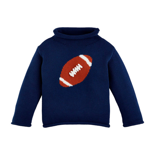 Mud Pie Football Rollneck Sweater