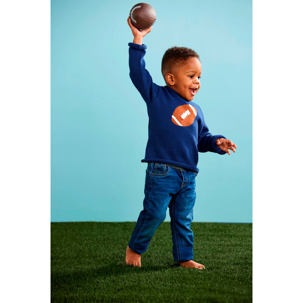 Mud Pie Football Rollneck Sweater