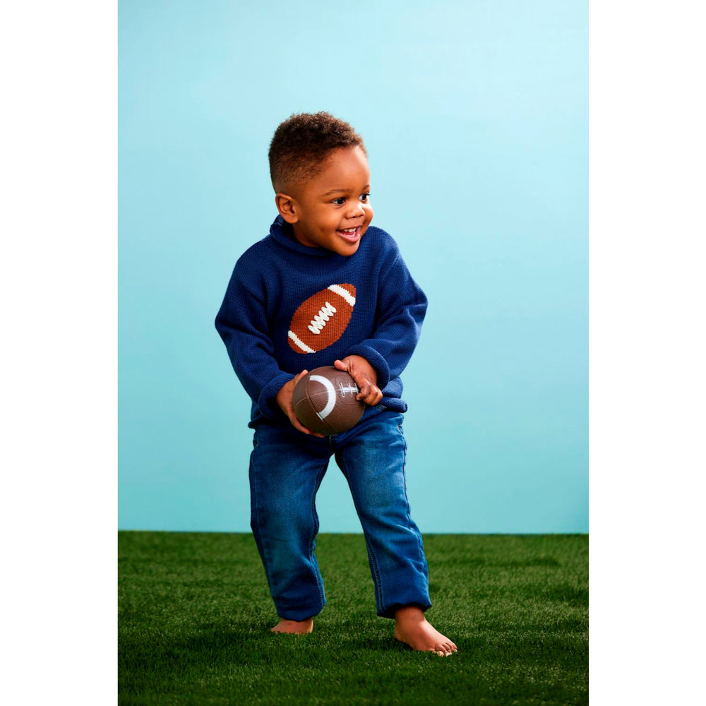 Mud Pie Football Rollneck Sweater