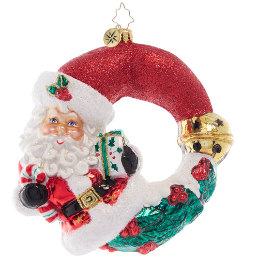 Christopher Radko Christmas Wishes Santa Wreath