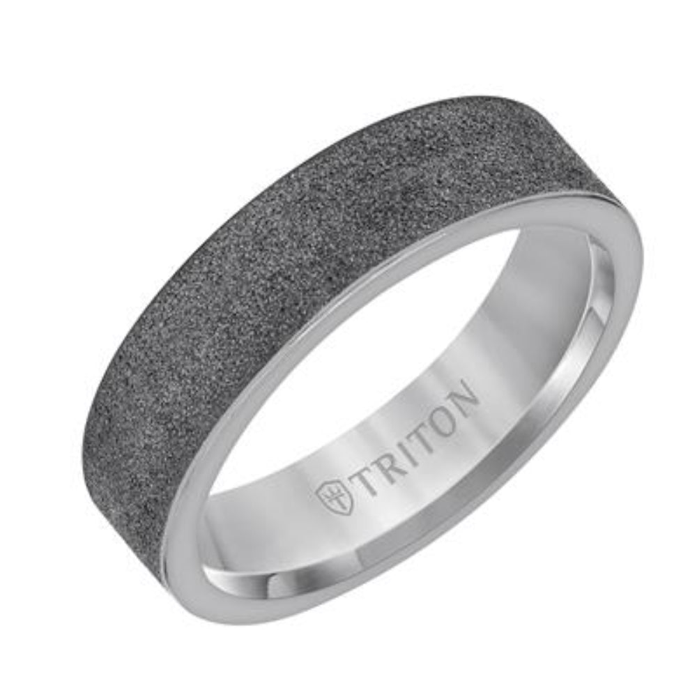 Men's 6mm Tantalum Sanblast Finish Wedding Band