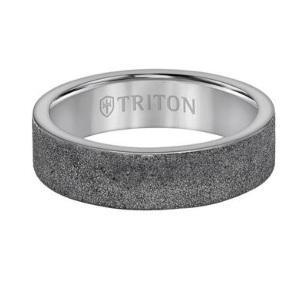 Men's 6mm Tantalum Sanblast Finish Wedding Band