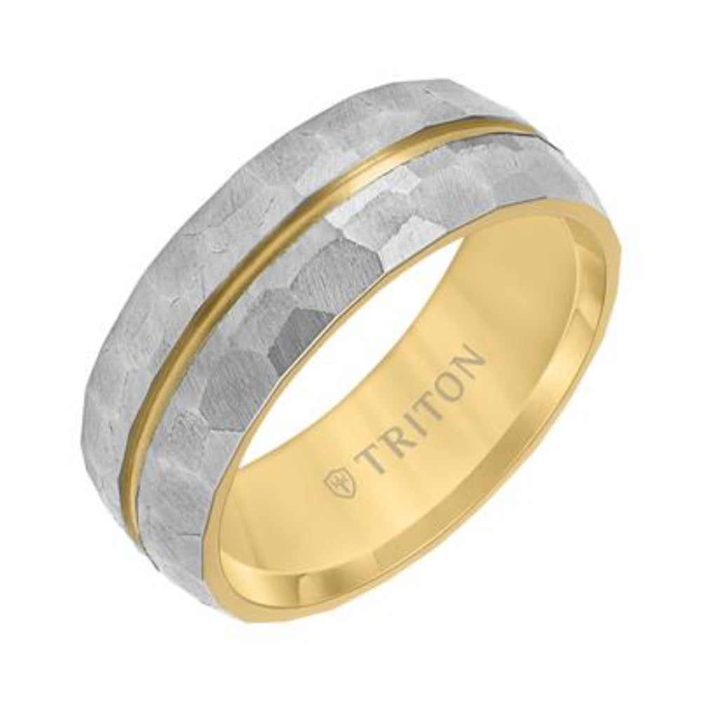 Men's 8mm Titanium & Gold Wedding Band