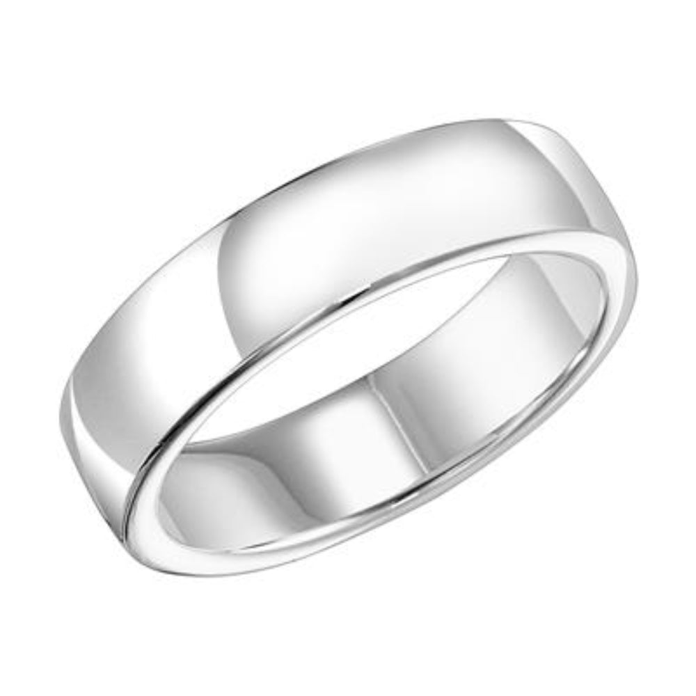 Men's 5mm Low Dome Carved Wedding Band