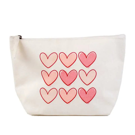 The Royal Standard You Are Loved Cosmetic Bag White/Pink 10.25x6.75x3