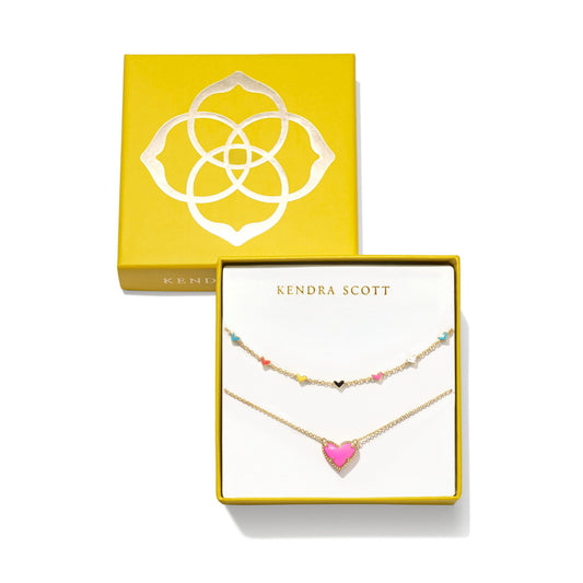 Kendra Scott Ari Haven Enamel Heart Necklace Gift Set