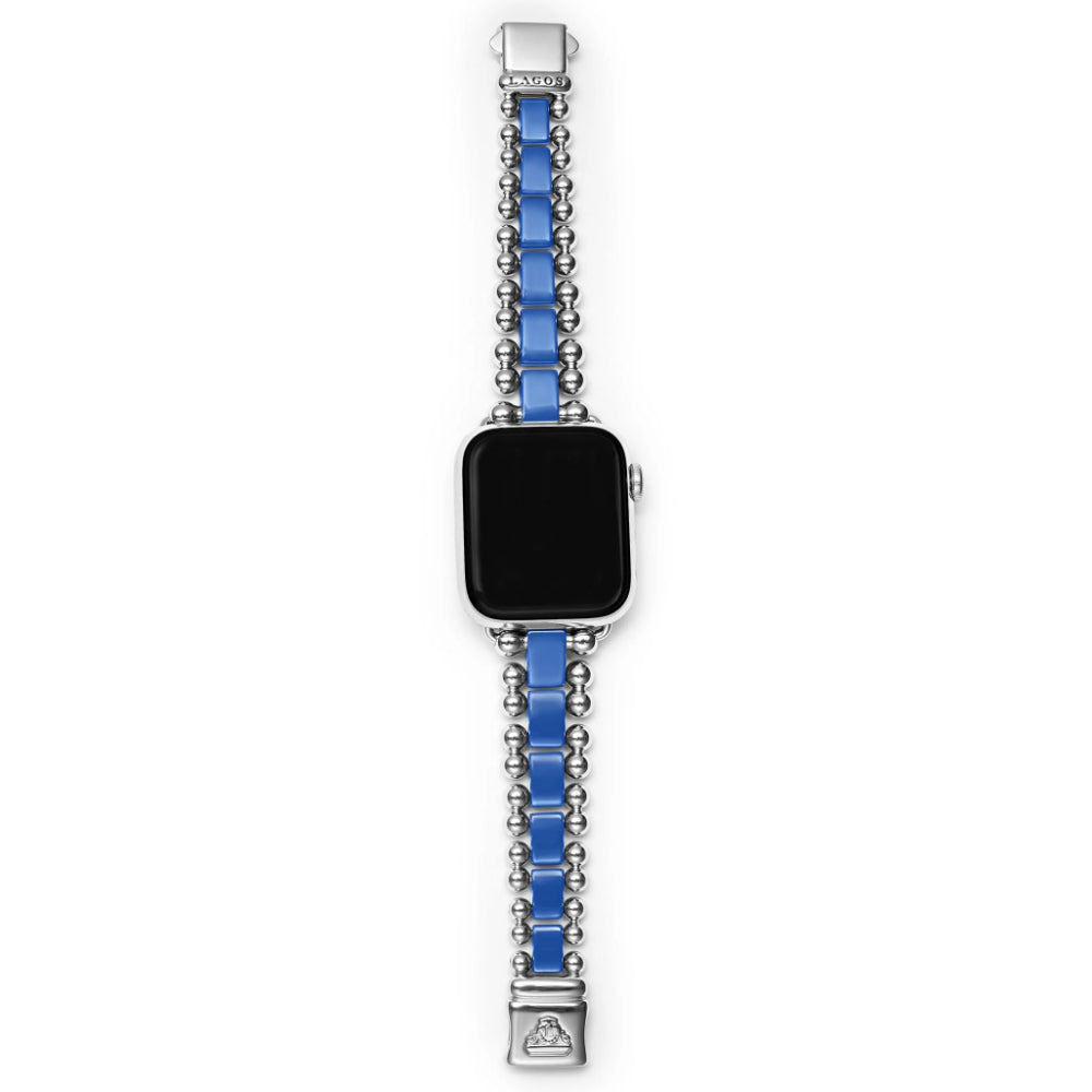 Lagos Smart Caviar Ultramarine Ceramic and Stainless Steel Watch Bracelet, 38-45mm