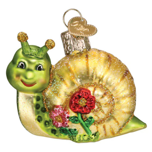 Old World Christmas Smiley Snail Ornament