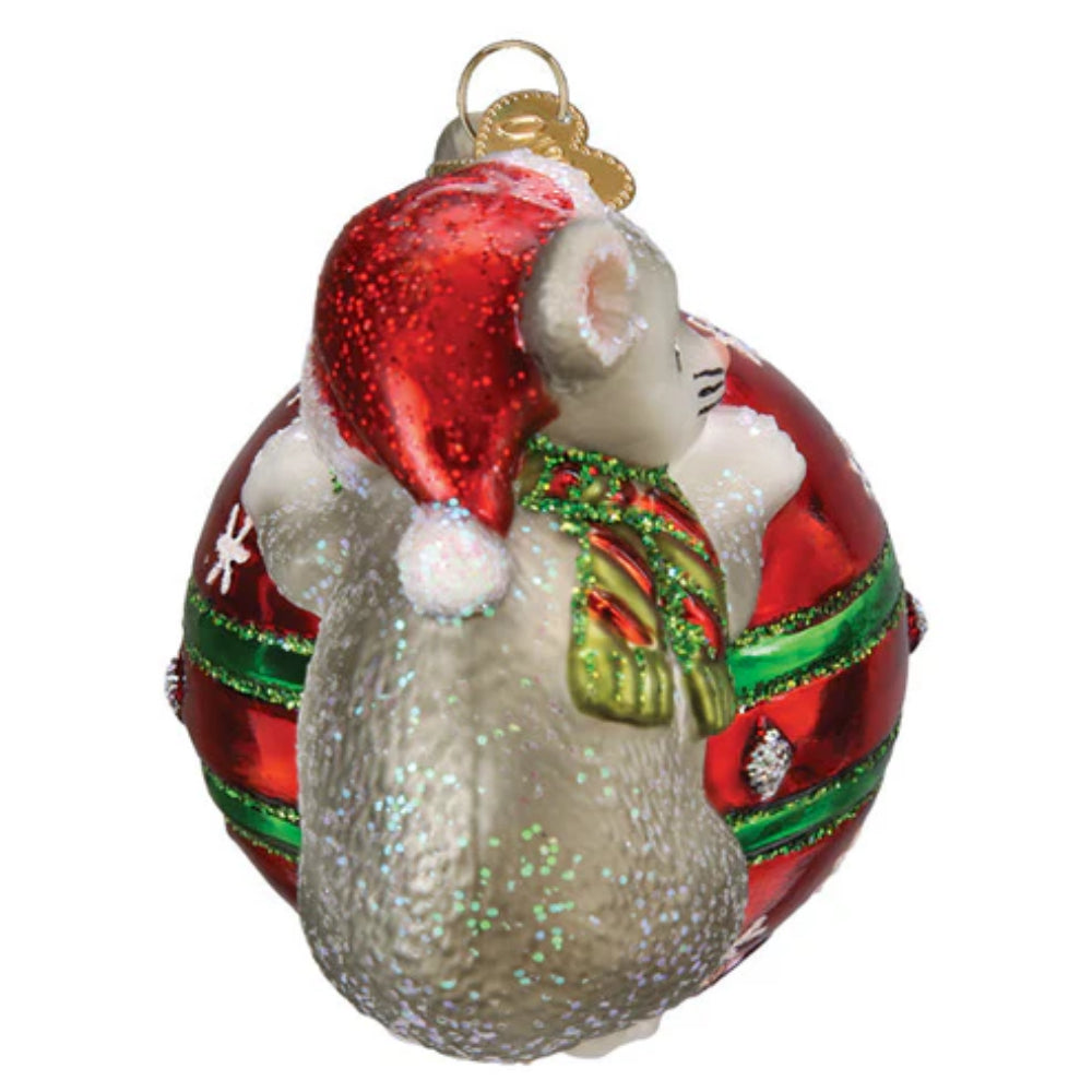 Old World Christmas Playful Christmas Mouse Ornament