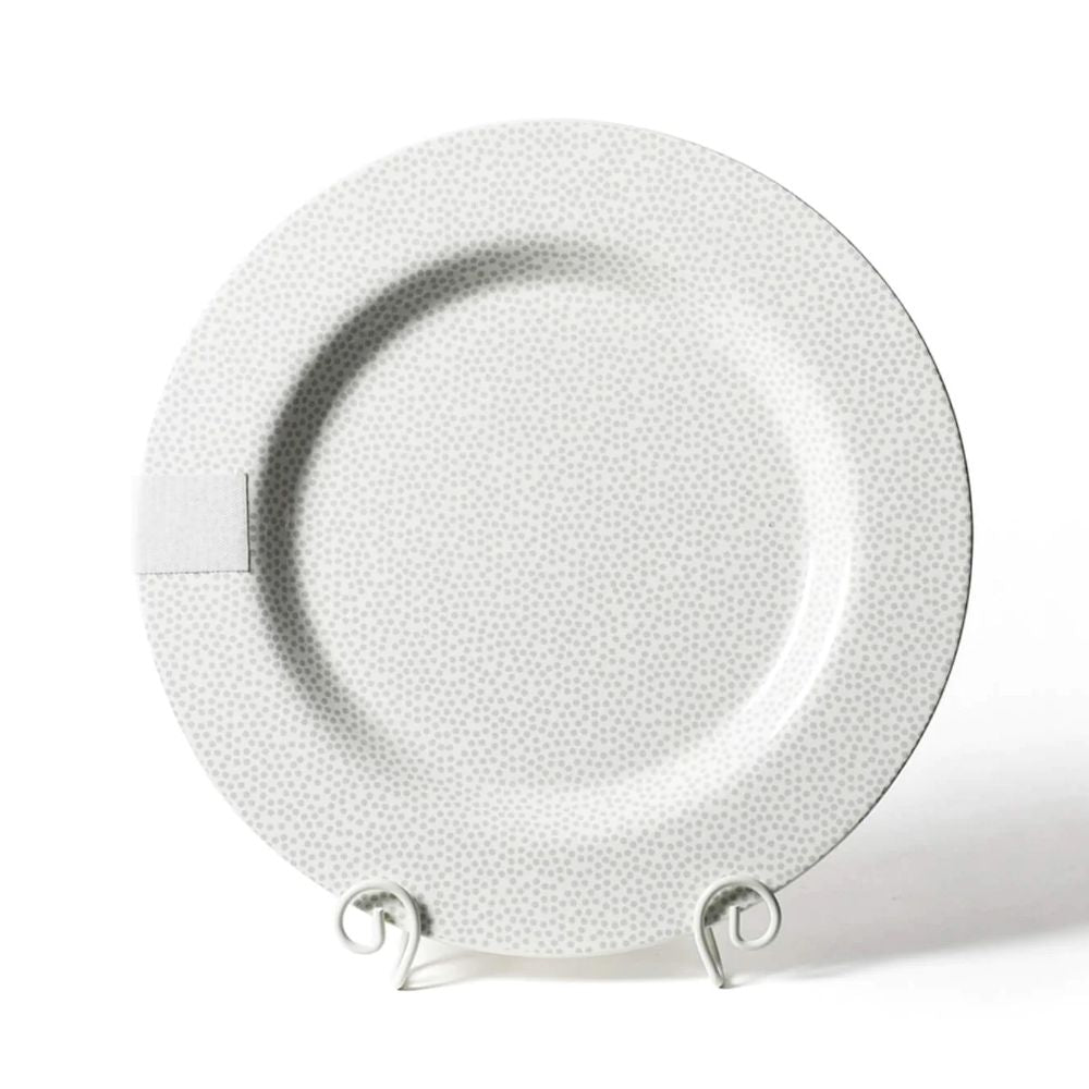 Happy Everything White Dot Entertaining Big Platter with Now Serving Attachment