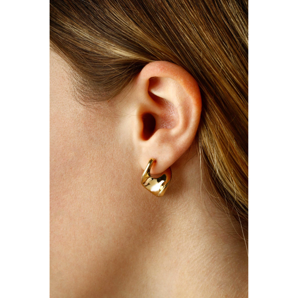 14k V Shape Twist Earrings