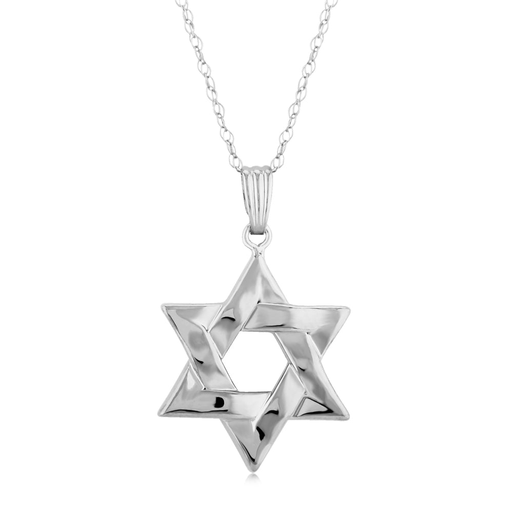 14k Medium Star of David Pendant Necklace