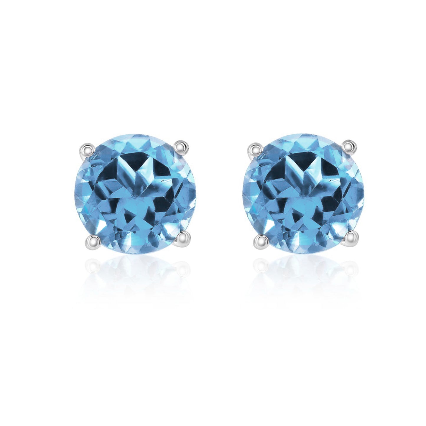 Smyth Jewelers 14k Gold Swiss Blue Topaz Stud Earrings