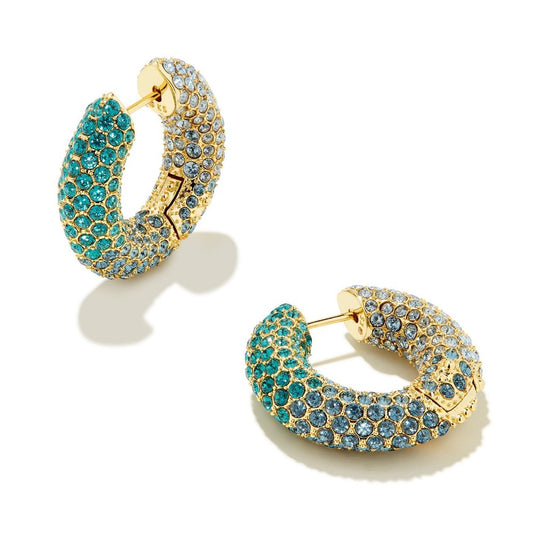 Kendra Scott Mikki Pave Hoop Earring Gold